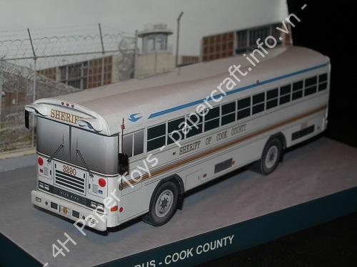 Sheriff’s bus – Cook County - đồ chơi giấy thủ công PaperCraft VN