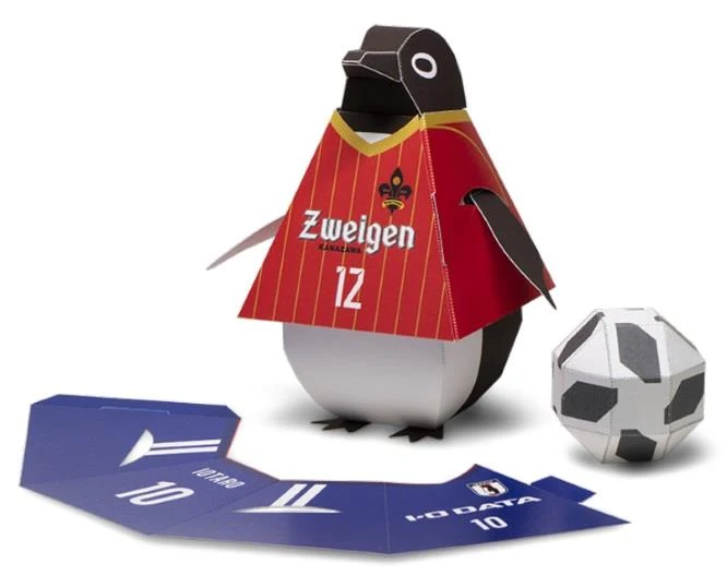 The Penguin Soccer Player Mascot Paper Toy - by Iodata