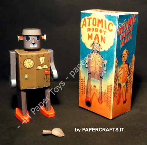 Tin Toy Atomic Robot Man Paper Model - đồ chơi giấy thủ công PaperCraft VN