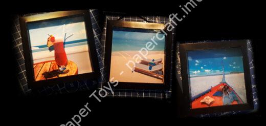 Trio of small 3d pictures - đồ chơi giấy thủ công PaperCraft VN