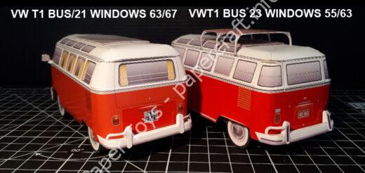Volkswagen Bus De Luxe 1964 – Paper Model (1/35 scale) - đồ chơi giấy thủ công PaperCraft VN