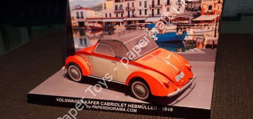 Volkswagen Kafer Cabrioler Hebmuller Type 14A – Paper model 1/35 scale - đồ chơi giấy thủ công PaperCraft VN