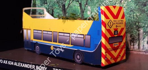 Volvo AX634 Alexander body – Dublin tree lopper – Paper model (1/86 H0scale) - đồ chơi giấy thủ công PaperCraft VN