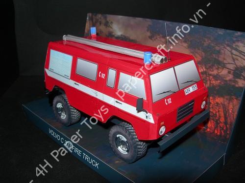 Volvo C 303 Fire Pump Truck - đồ chơi giấy thủ công PaperCraft VN