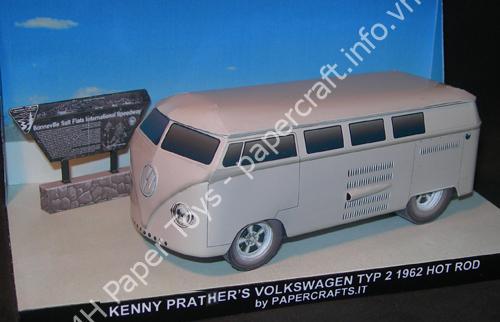 VW Typ 2 1962 – Hot Rod Paper Model - đồ chơi giấy thủ công PaperCraft VN