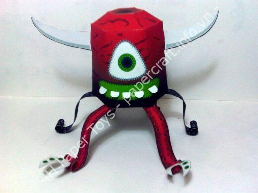 Mô hình giấy The Mogus World Papertoy - đồ chơi giấy thủ công PaperCraft VN