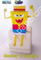 Mô hình giấy Crossover Anime x Spongebob : Monkey D. Sponge and Buutrick - đồ chơi giấy thủ công PaperCraft VN