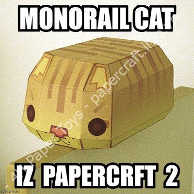 Mô hình giấy Monorail Cat - ảnh 2 - đồ chơi giấy thủ công PaperCraft VN