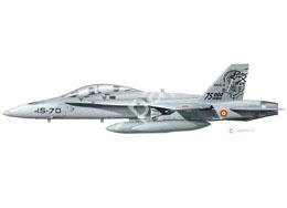 Mô hình giấy F/A-18 Hornet – F/A-18 “100 000 horas ” SAF - đồ chơi giấy thủ công PaperCraft VN