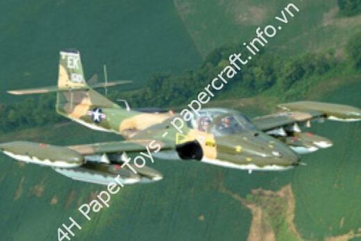 Mô hình giấy Cessna A/T-37 – A-37 USAF south-east asia camo 14th SOW, Bien Hoa, Vietnam, 1970 - đồ chơi giấy thủ công PaperCraft VN