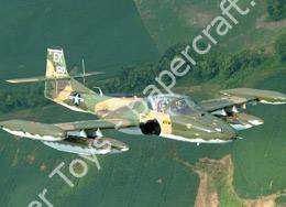 Mô hình giấy Cessna A/T-37 – A-37 USAF south-east asia camo 14th SOW, Bien Hoa, Vietnam, 1970 - đồ chơi giấy thủ công PaperCraft VN