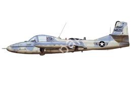 Mô hình giấy Cessna A/T-37 – A-37A USAF early blue-grey livery 5th tactical fighter wing, Bien Hoa, Vietnam, 1967 - đồ chơi giấy thủ công PaperCraft VN