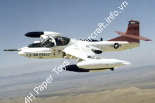 Mô hình giấy Cessna A/T-37 – NOA-37B Edwards Air Force Flight Test Center, Edwards A.F.B. - đồ chơi giấy thủ công PaperCraft VN