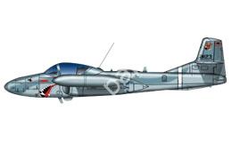Mô hình giấy Cessna A/T-37 – A-37B Royal Thai Air Force 1987 - đồ chơi giấy thủ công PaperCraft VN