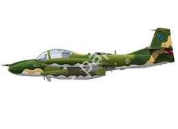 Mô hình giấy Cessna A/T-37 – A-37B Fuerza Aérea Uruguaya Uruguayan Air Force, 2nd Squadron, Caza, 1975 - đồ chơi giấy thủ công PaperCraft VN