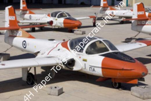 Mô hình giấy Cessna A/T-37 – T-37C Greece Hellenic Air Force - đồ chơi giấy thủ công PaperCraft VN