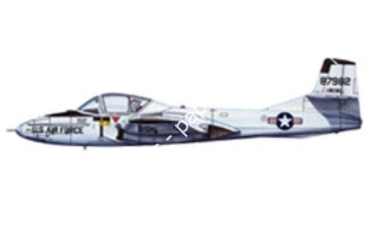 Mô hình giấy Cessna A/T-37 – T-37B Training Command USAF, Training Command, 1977 - đồ chơi giấy thủ công PaperCraft VN