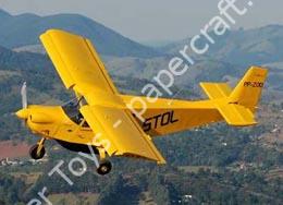 Mô hình giấy Zenith CH801 – All-Yellow Version Privately owned Aircraft, Brazil - đồ chơi giấy thủ công PaperCraft VN