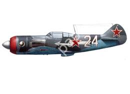 Mô hình giấy Lavochkin La-7 – La-7, white 24 9th GIAP, 1945, flown by Maj. Sultan Amet-Khan - đồ chơi giấy thủ công PaperCraft VN