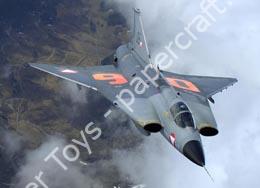 Mô hình giấy Saab Draken – J35Ö Austrian Federal Air Force Zeltweg AB, #06 - đồ chơi giấy thủ công PaperCraft VN