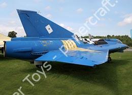 Mô hình giấy Saab Draken – J35F Swedish Air Force, Blue F10 Squadron, last Draken in Swedish service - đồ chơi giấy thủ công PaperCraft VN