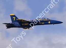 Mô hình giấy F/A-18 Hornet – F/A-18 Blue Angels U.S. Navy Aerobatic Team #7 (2-seater) - đồ chơi giấy thủ công PaperCraft VN