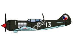 Mô hình giấy Lavochkin La-5 – Avia S.95, Czechoslovak Air Force (la-5FN), Summer 1946 - đồ chơi giấy thủ công PaperCraft VN