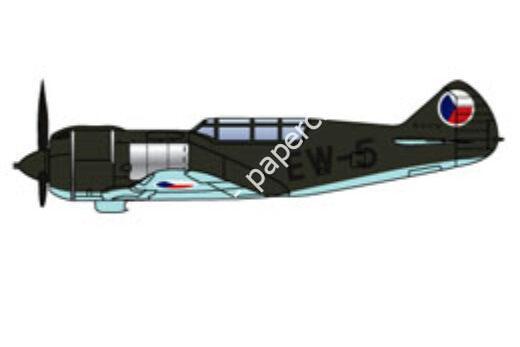 Mô hình giấy Lavochkin La-5 – Avia CS.95, Czechoslovak Air Force Trainer version based on la-5FN, 1st Fighter Regiment, 1946 - đồ chơi giấy thủ công PaperCraft VN