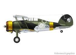 Mô hình giấy Gloster Gladiator – Finnish Air Force (Censored versions) 1941 - đồ chơi giấy thủ công PaperCraft VN