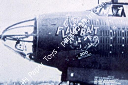 Mô hình giấy Martin Marauder – B-26 “Flak-Bait” USAAF, 1943 (as displayed in National Air And Space Museum) - đồ chơi giấy thủ công PaperCraft VN
