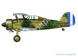 Mô hình giấy Gloster Gladiator – Royal Hellenic Air Force Greece, 1940 - đồ chơi giấy thủ công PaperCraft VN