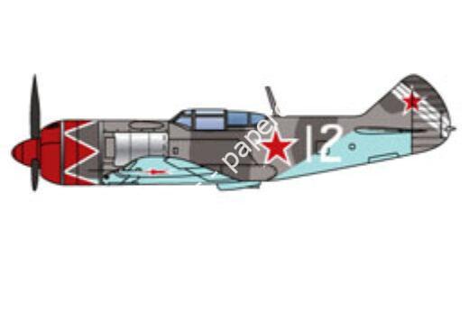 Mô hình giấy Lavochkin La-7 – La-7, white 12 937th IAP, 1945, flown by Filipp M. Kosolapov - đồ chơi giấy thủ công PaperCraft VN