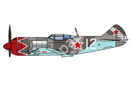 Mô hình giấy Lavochkin La-7 – La-7, white 12 937th IAP, 1945, flown by Filipp M. Kosolapov - đồ chơi giấy thủ công PaperCraft VN