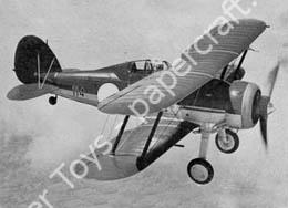 Mô hình giấy Gloster Gladiator – Latvian Air Force (Censored Versions) 1937 - đồ chơi giấy thủ công PaperCraft VN