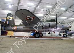 Mô hình giấy Martin Marauder – B-26 with DeGaulle Crosses Free French Air Force, 1944 (as displayed in Le Bourget Museum) - đồ chơi giấy thủ công PaperCraft VN