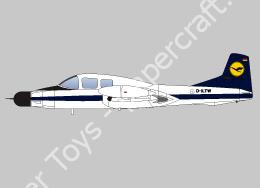 Mô hình giấy Cessna 407 – Cessna 407 Lufthansa Flight School imaginary version - đồ chơi giấy thủ công PaperCraft VN