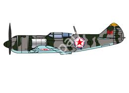 Mô hình giấy Lavochkin La-7 – La-7, North Korean Air Force North Korea, 1950 - đồ chơi giấy thủ công PaperCraft VN
