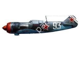 Mô hình giấy Lavochkin La-5 – La-5FN, white 93 32 GIAP, Summer 1943, flown by Vladimir Orekhov - đồ chơi giấy thủ công PaperCraft VN
