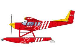 Mô hình giấy Zenith CH801 – Red Demonstrator Red Version of the Demonstrator, based on an example pic from the Zenith website (non-authentic) - đồ chơi giấy thủ công PaperCraft VN