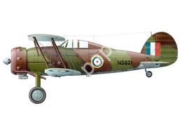 Mô hình giấy Gloster Gladiator – South African Air Force Kenia, 1941 - đồ chơi giấy thủ công PaperCraft VN