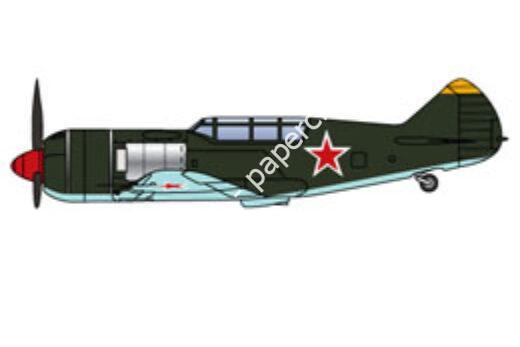 Mô hình giấy Lavochkin La-7 – La-7UTI unknown unit, Spring 1946 - đồ chơi giấy thủ công PaperCraft VN