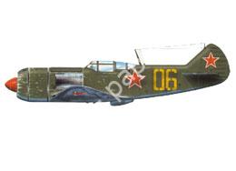 Mô hình giấy Lavochkin La-7 – La-7, yellow 06 late production la-7 - đồ chơi giấy thủ công PaperCraft VN