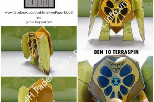 Mô hình giấy Terraspin (Ben 10) - đồ chơi giấy thủ công PaperCraft VN