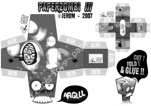 Mô hình giấy Paperzombi n°3 – Paper Zombi - ảnh 2 - đồ chơi giấy thủ công PaperCraft VN