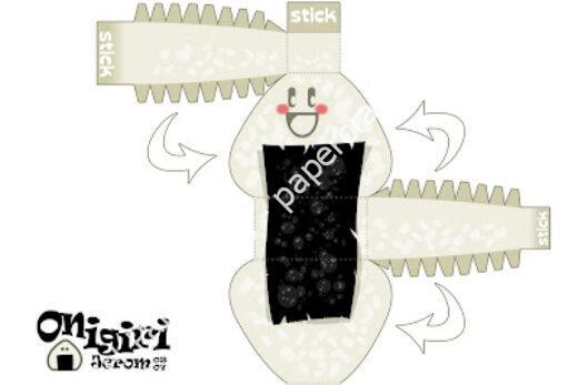 Mô hình giấy Onigiri - ảnh 2 - đồ chơi giấy thủ công PaperCraft VN