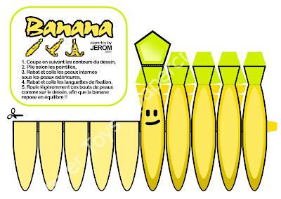 Mô hình giấy Banana (Super Mario kart) - đồ chơi giấy thủ công PaperCraft VN