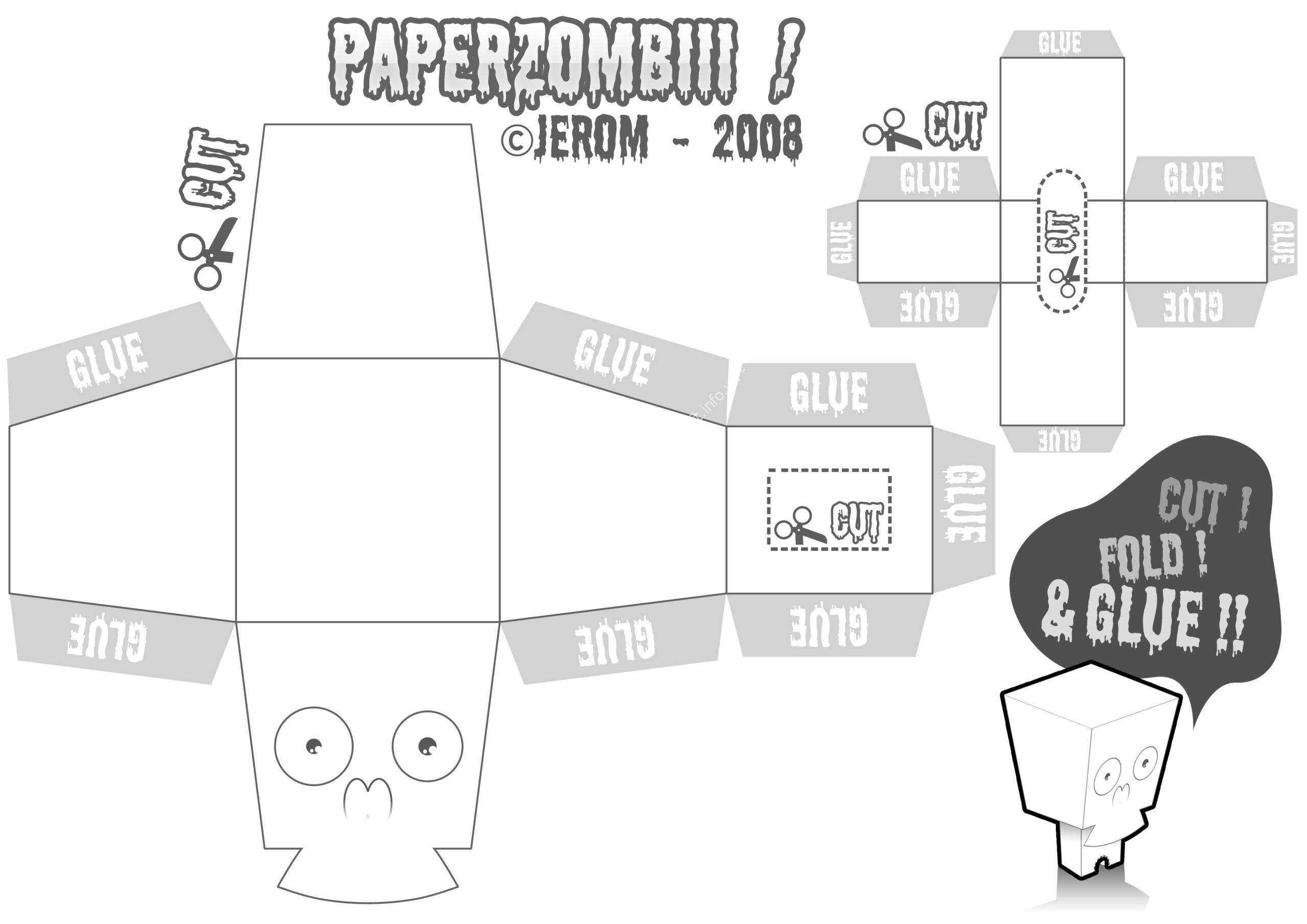 Mô hình giấy Paperzombi n°3 - Paperzombie3 Blank
