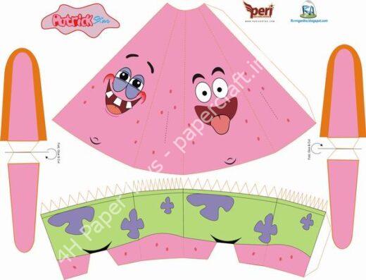 Mô hình giấy PatrickStar Papertoy - đồ chơi giấy thủ công PaperCraft VN