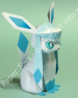 Mô hình giấy Glaceon (Pokémon) - đồ chơi giấy thủ công PaperCraft VN
