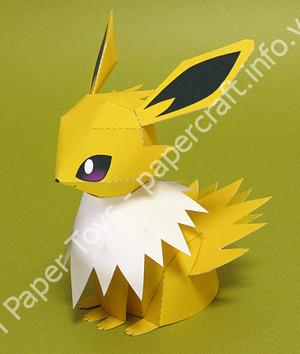 Mô hình giấy Jolteon (Pokémon) - đồ chơi giấy thủ công PaperCraft VN